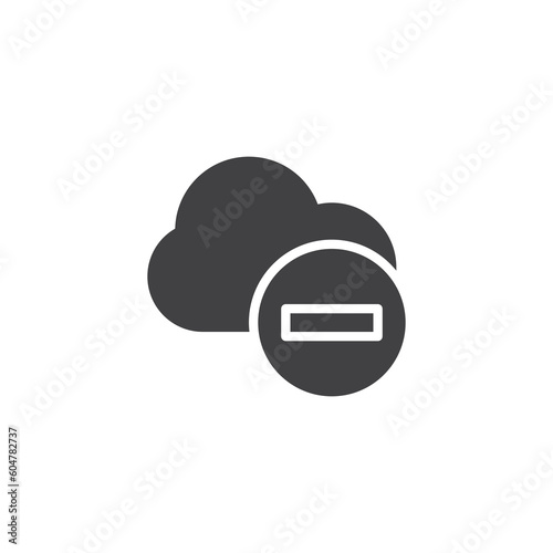 Cloud delete vector icon