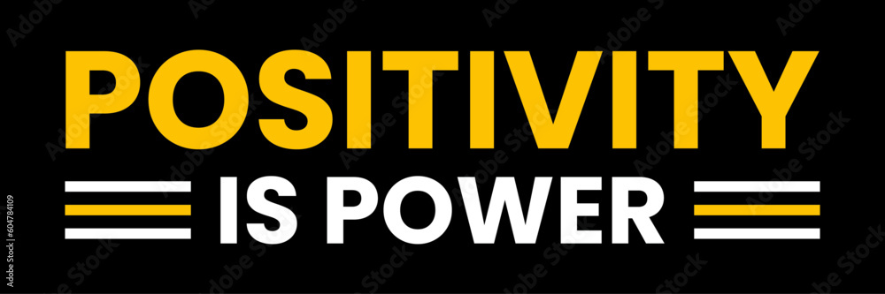 Positivity is power. Typography t-shirt design. Positivity is power. Typography t-shirt design.