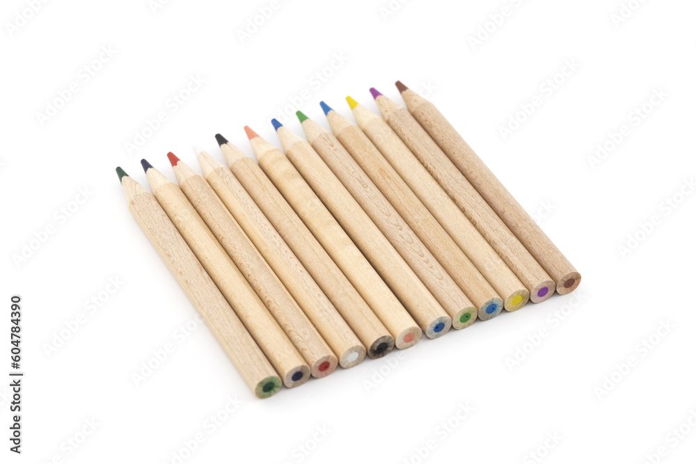 色鉛筆　整列　12色シンプル