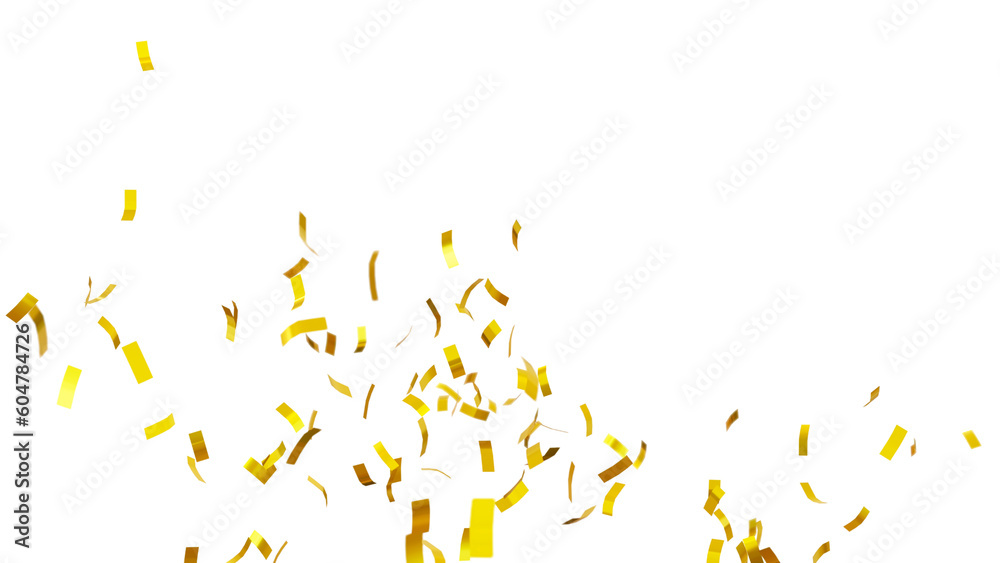 Fototapeta premium confetti background for celebrations concept, transparent in png format.