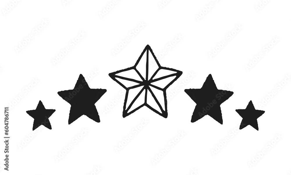 手描き風の星のベクターイラスト 手描き風の星のベクターイラスト