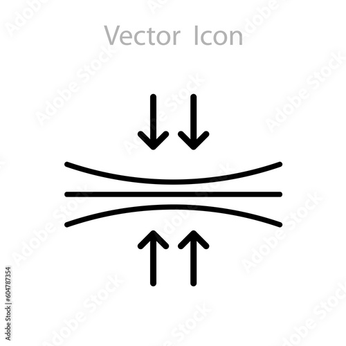  elasticity icon vector symbol illustration on white background..eps photo