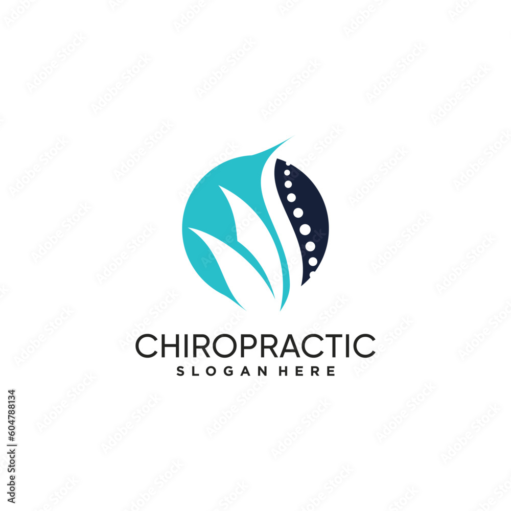 Fototapeta premium Chiropractic logo vector design illustration with modern creative concept