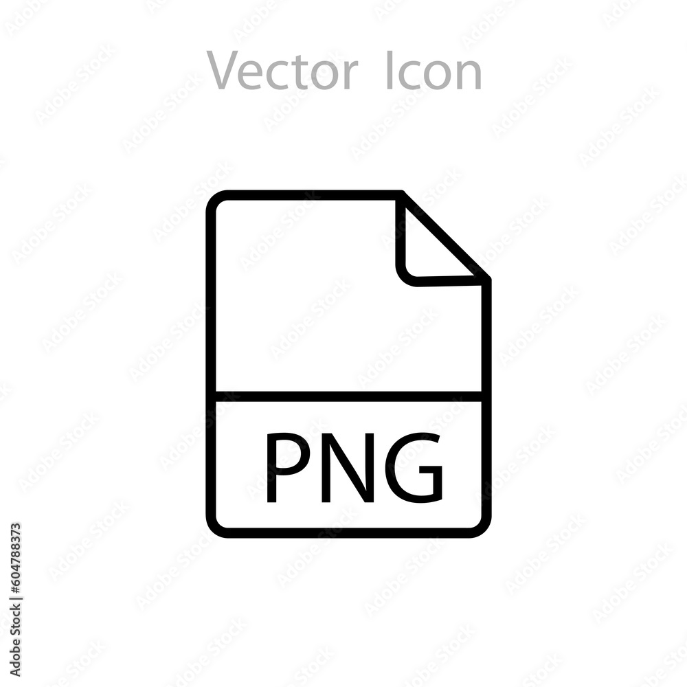 png document file format icon concept illustration on white background..eps
