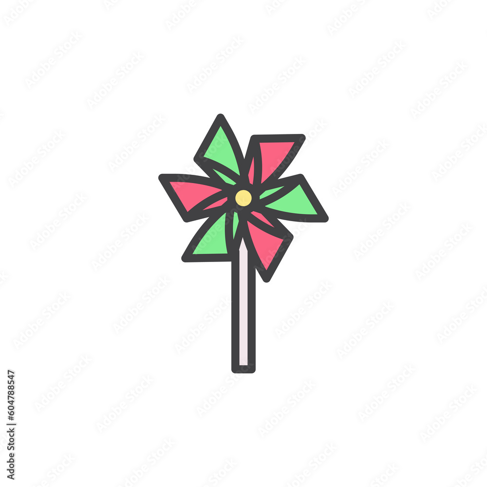 Pinwheel filled outline icon Pinwheel filled outline icon