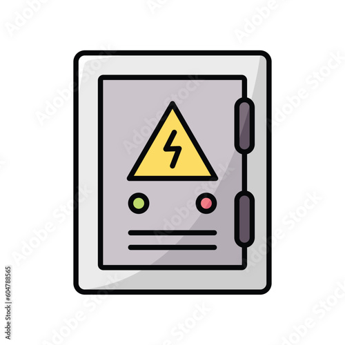 electrical panel icon vector design template in white background