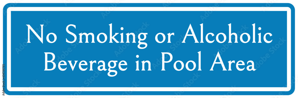 No food or drink in pool area warning sign and labels No food or drink in pool area warning sign and labels