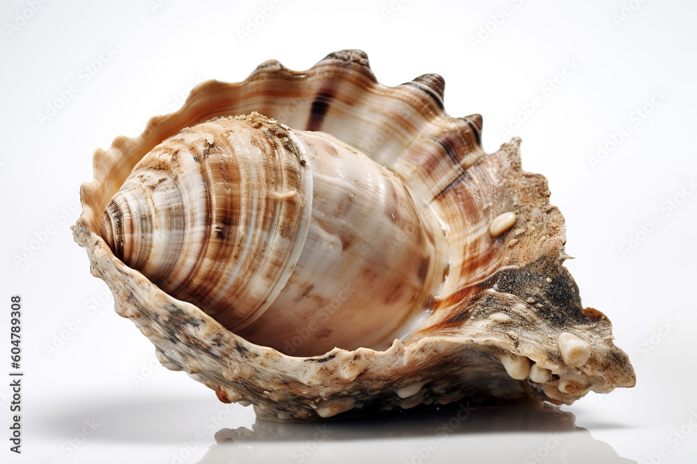 Sea Shell On Transparent Background. Generative Ai