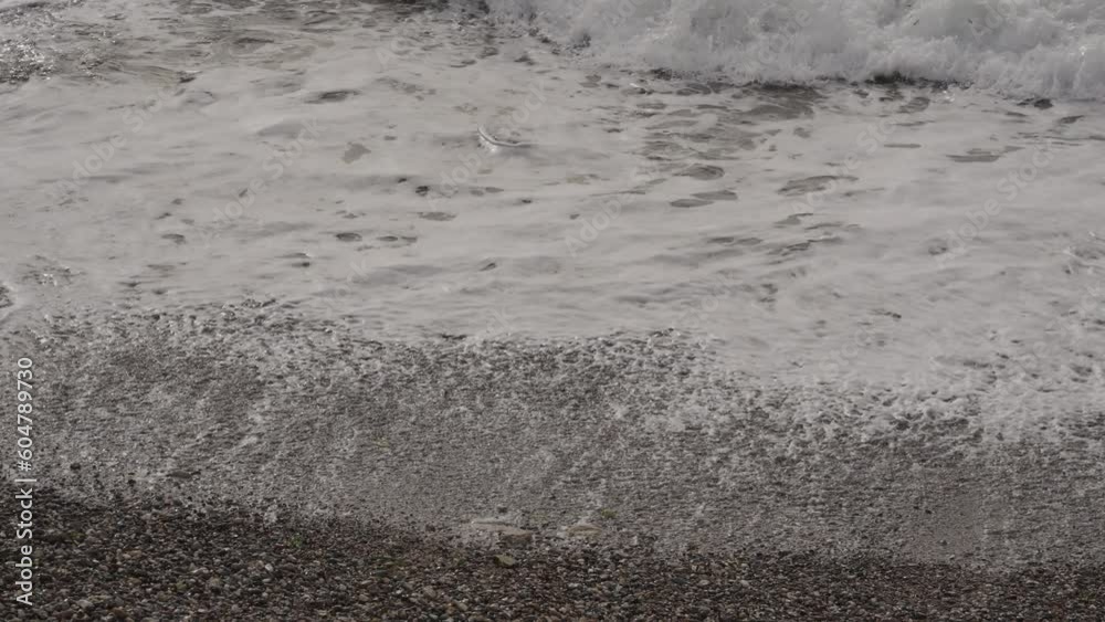 Slow motion restless mediterranean sea background shot Slow motion restless mediterranean sea background shot