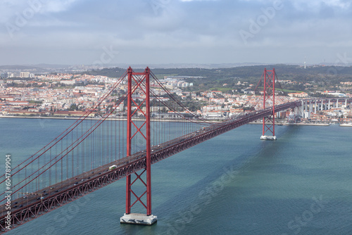 25th April Bridge in Lisbon over the Tajo River