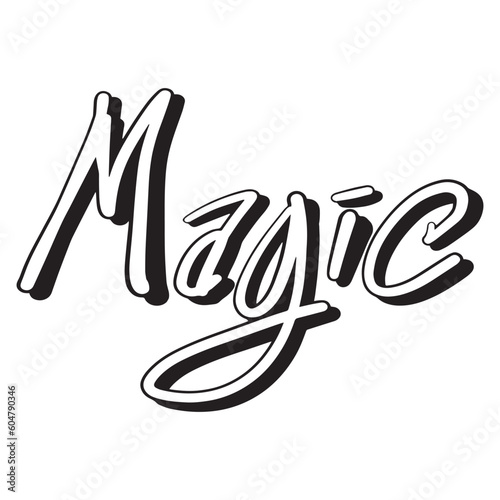 Cartoon Sticker ouline words Magic ,good for graphic design resources, clipart, posters, decoration, prints, stickers, banners, pamflets, and more.