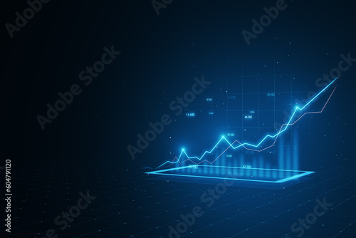 Obraz na plátně Future of finance with innovative trading and investing platform