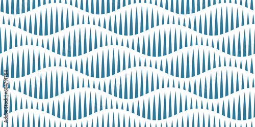 Abstract blue background with seamless wave pattern
