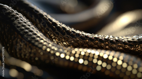 Close up shot of a gold fabric, shallow depth of field