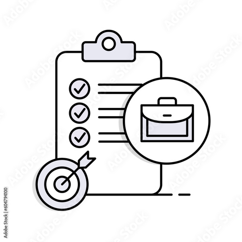 Professional Goals Icon - Achieving Your Professional Goals. Pixel Perfect Editable Stroke Icon.