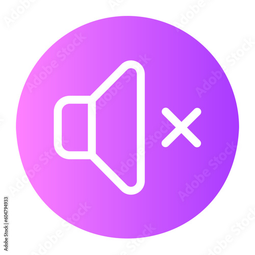 mute gradient icon