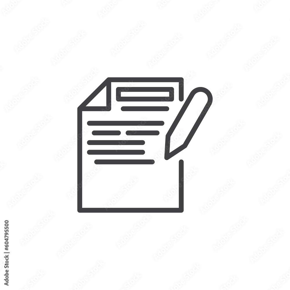 Copywriting line icon Copywriting line icon