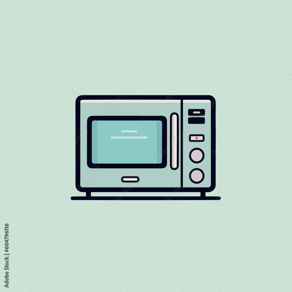 microwave oven minimalistic flat vector art symbol / logo, calm pastel colours microwave oven minimalistic flat vector art symbol / logo, calm pastel colours