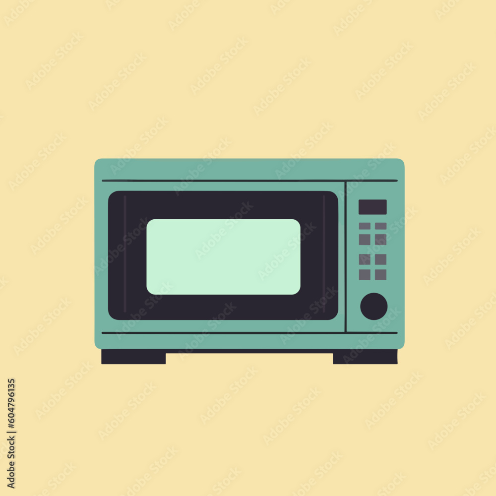 microwave oven minimalistic flat vector art symbol / logo, calm pastel colours microwave oven minimalistic flat vector art symbol / logo, calm pastel colours