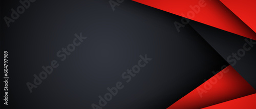 Black red banner background. vector illustration