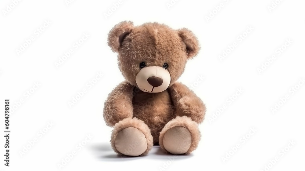 Obraz premium Cute teddy bear isolated on white background generative ai variation 5