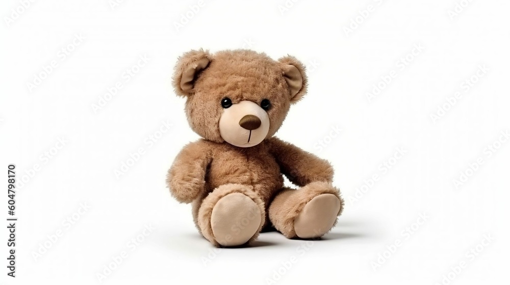 Fototapeta premium Cute teddy bear isolated on white background generative ai variation 6