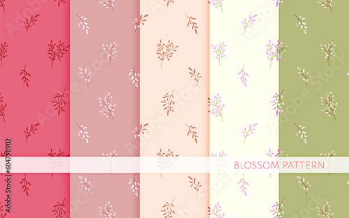 Grass steppe plant leaf branch seamless pattern flat set. Eragrostis spectabilis herb trendy pastel print infinite nature seasonal decor furniture clothes tableware bedding interior web background