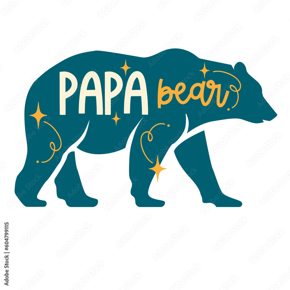 Fototapeta premium Fathers Day written lettering Mental health quote. Modern typographic slogan. Vector illustration