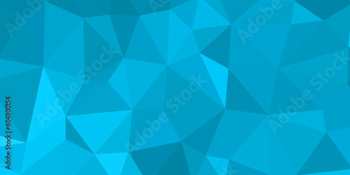 abstract aqua geometric background with triangles shape