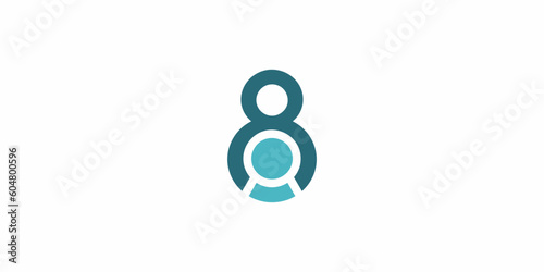 figure eight infinity mom hug son logo design icon symbol element vector