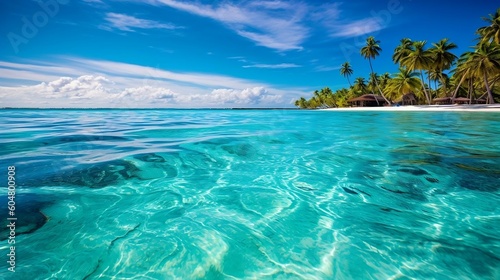 Maldives Islands Tropical Ocean Beach generative ai variation 7