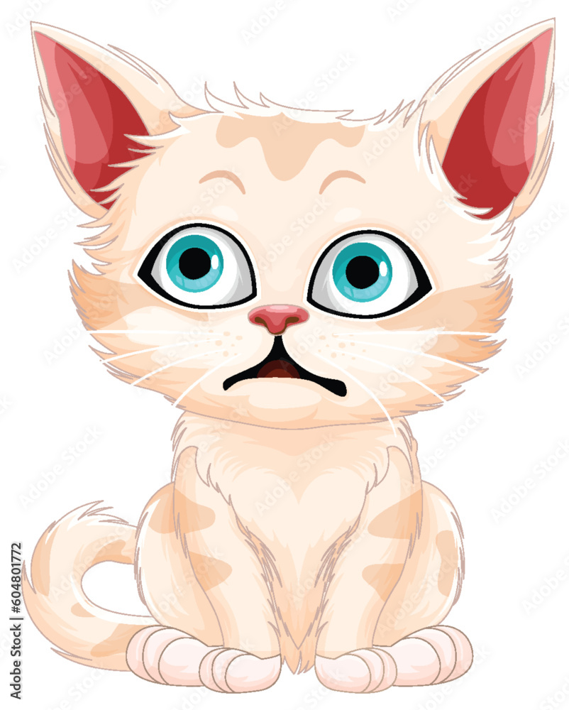 Cute cat cartoon character