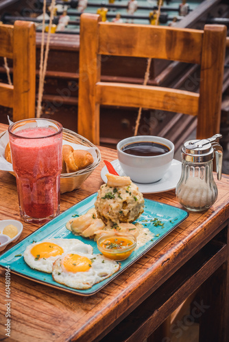 bolón de verde en desayuno