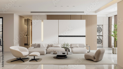 3d render modern luxury living room interior design inspiration