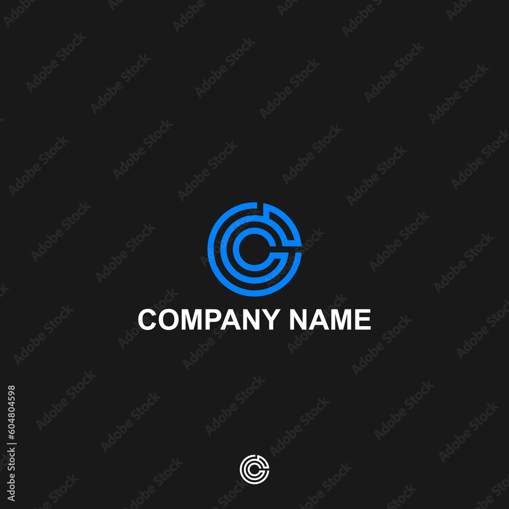 monogram logo letter c blockchain, symbol, design, icon, business, initial, shape, concept, blockchain, technology, crypto, abstract, coin, sign, corporate, modern, geometric template