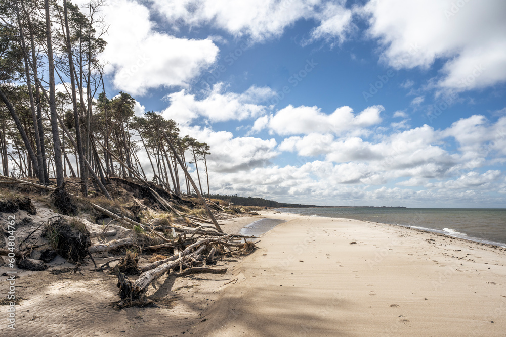 Germany, Mecklenburg-Vorpommern, Ahrenshoop, Clouds overWeststrand beach Germany, Mecklenburg-Vorpommern, Ahrenshoop, Clouds overWeststrand beach