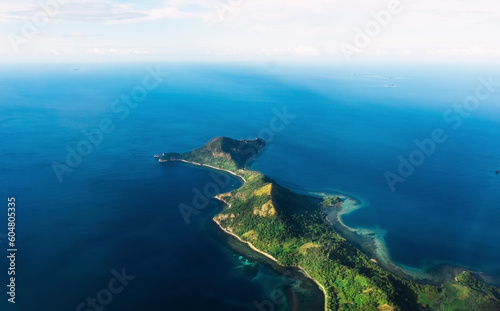 Coron island amidst blue sea in Philippines photo