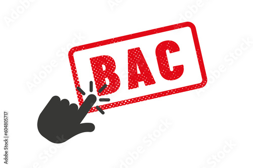 Tableau sur toile tampon bac -bac pro - baccalauréat