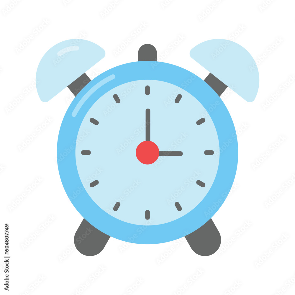 Flat icon of alarm clock in editable style, easy to use and download Flat icon of alarm clock in editable style, easy to use and download
