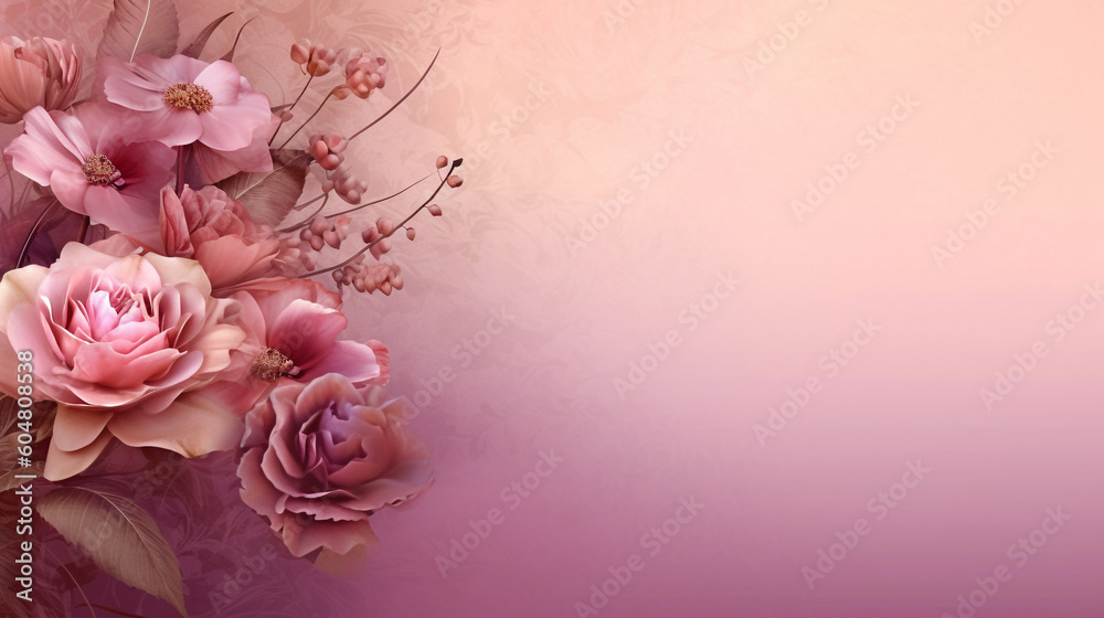 romantic pale pink flowers background,copy space romantic pale pink flowers background,copy space