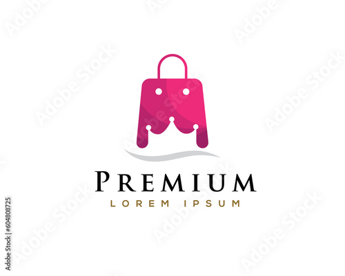king crown luxury bag icon symbol logo design template illustration inspiration