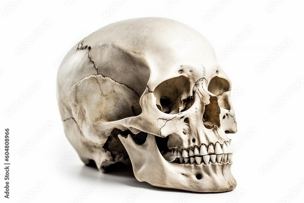 Human skull isolated on white background - ai. Human skull isolated on white background - ai.