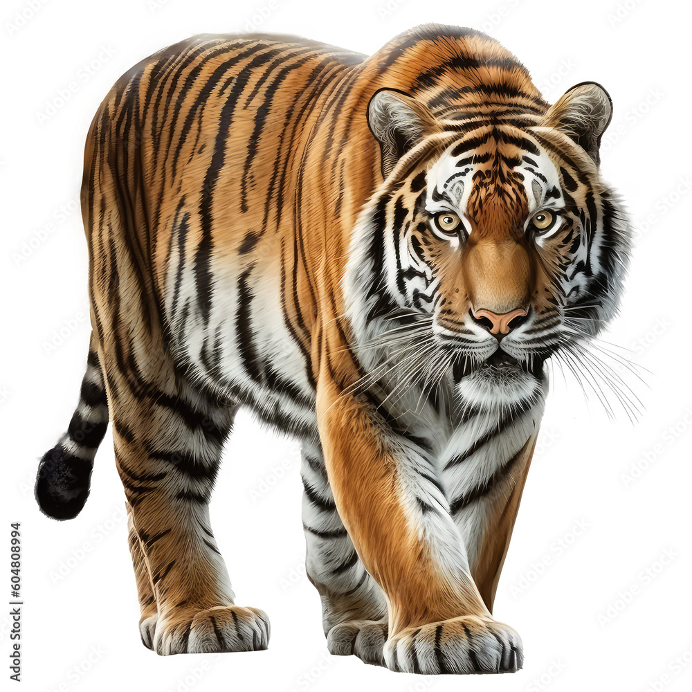 Cat Tiger looking isolated on white