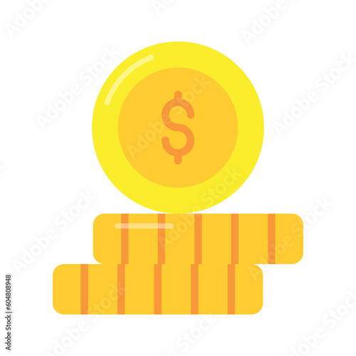 Check this carefully designed icon of money, dollar coin stack vector