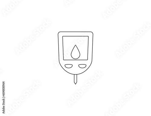 Blood, sugar, glucometer icon. Vector illustration.