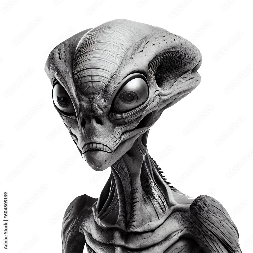 alien on a transparent background (PNG). Generative AI Stock ...