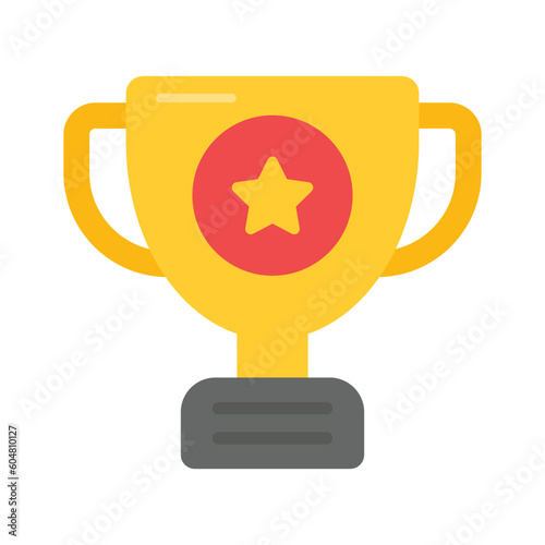 Creatively designed flat icon of trophy in editable style, achievement trophy vector design