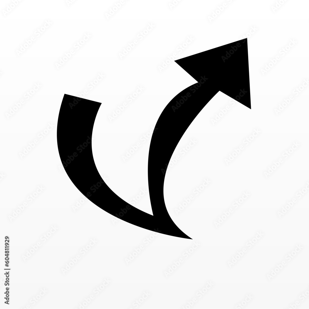 Arrow logo design template in black color and on white background Arrow logo design template in black color and on white background