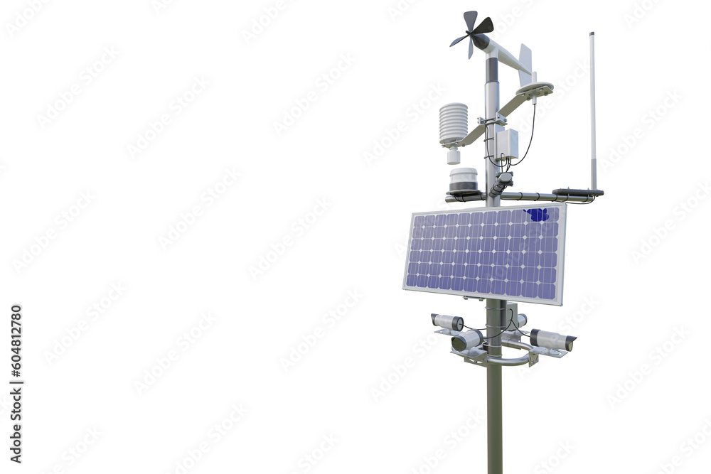 Weather station. 3d render isolated Weather station. 3d render isolated