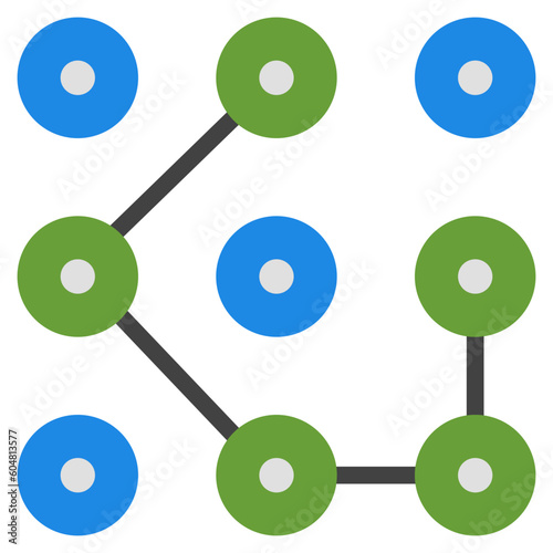 Lock pattern icon in flat style, use for website mobile app presentation
